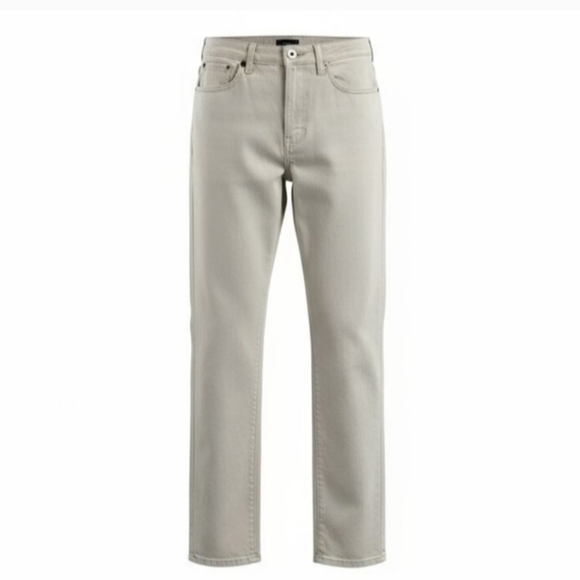 Talbots High Rise Straight Leg Cropped Khaki Jeans Size 6 Vintage - Picture 2 of 6